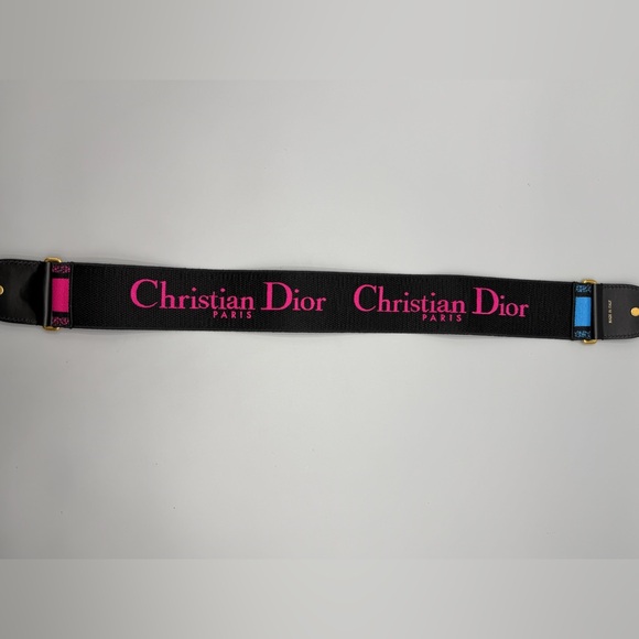 Dior Shoulder Guitar Strap Black/Pink/Blue - Picture 6 of 6